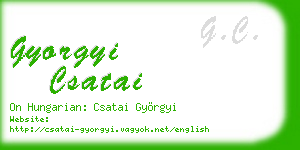 gyorgyi csatai business card